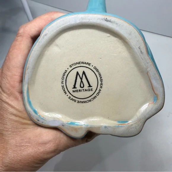 Meritage Turquoise Stoneware Buddha Mug - Picture 6 of 6